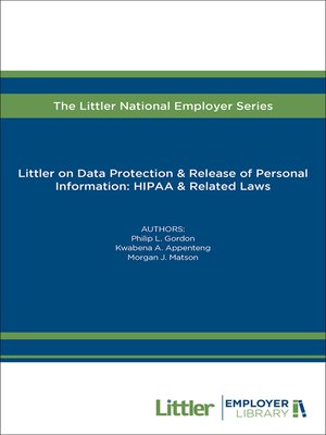 cover image of Littler on Data Protection & Release of Personal Information
